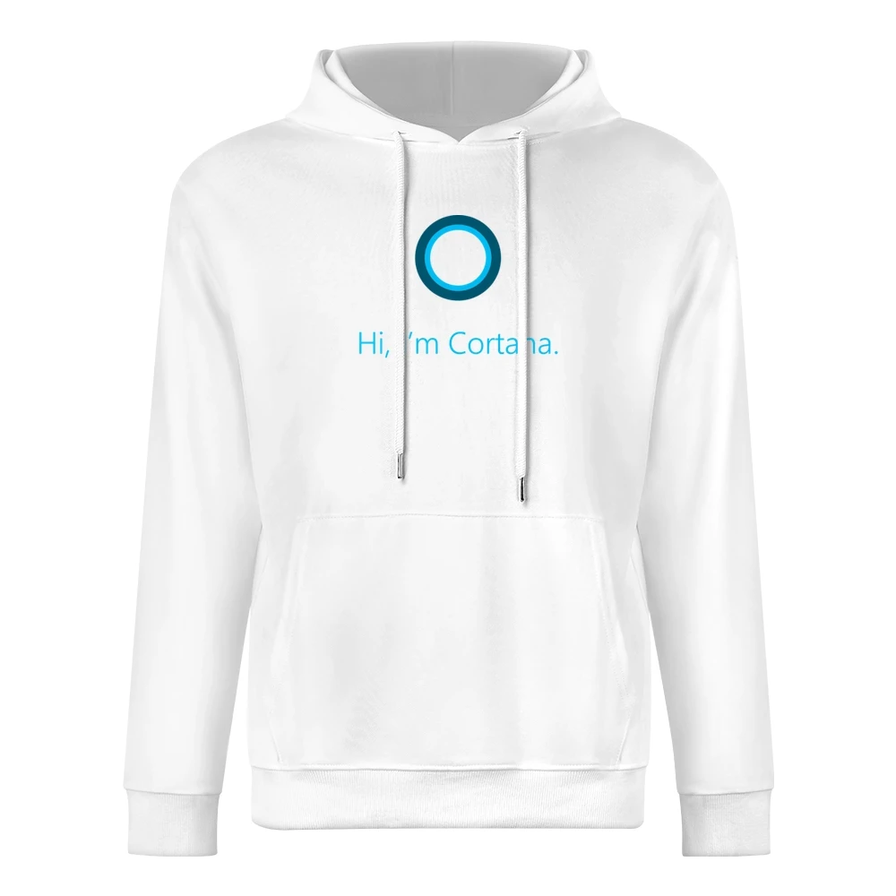 Hi I'm Cortana Microsoft Windows Nerdy Computer European Size Men Hoodie
