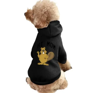 Hi Mom Cute Beaver Fun Animal Graphic Tee Shirt Pet Apparel Clothes