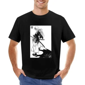 Himura Batosai Rurouni Kenshin Samurai x Asian Size Men T-Shirt