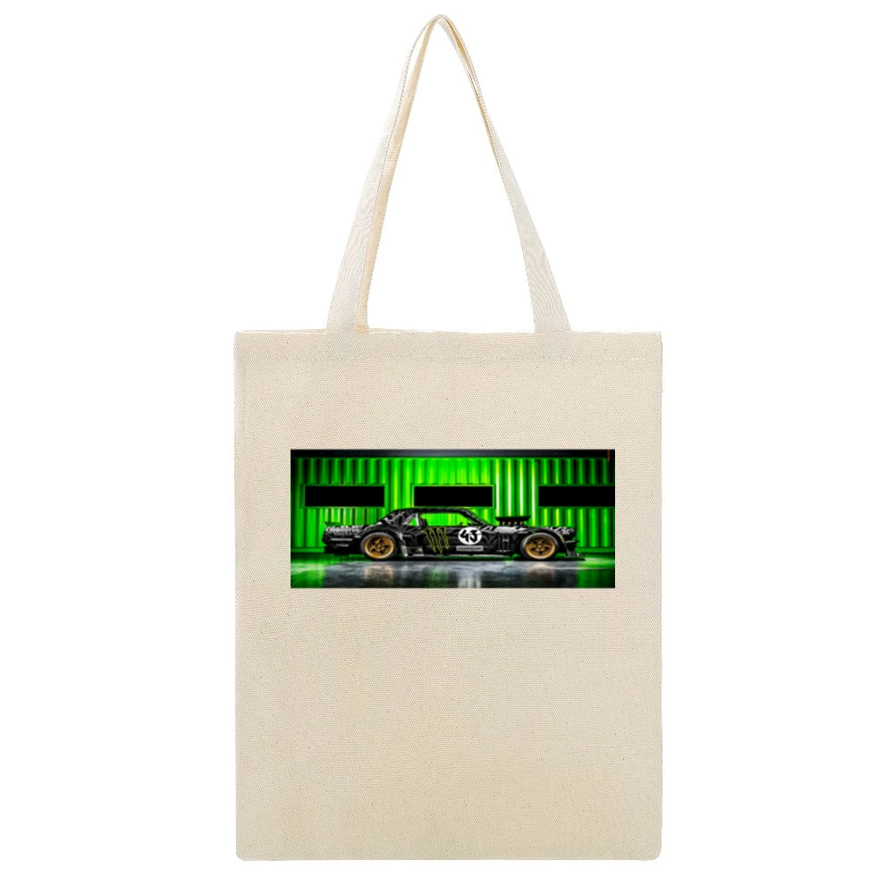 Hoonigan Mustang tshirt Beige Canvas Tote Shopping Bag