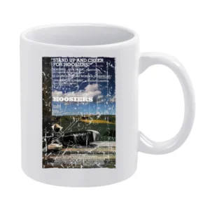 Hoosiers Movie Poster Retro Aged Look White Mug