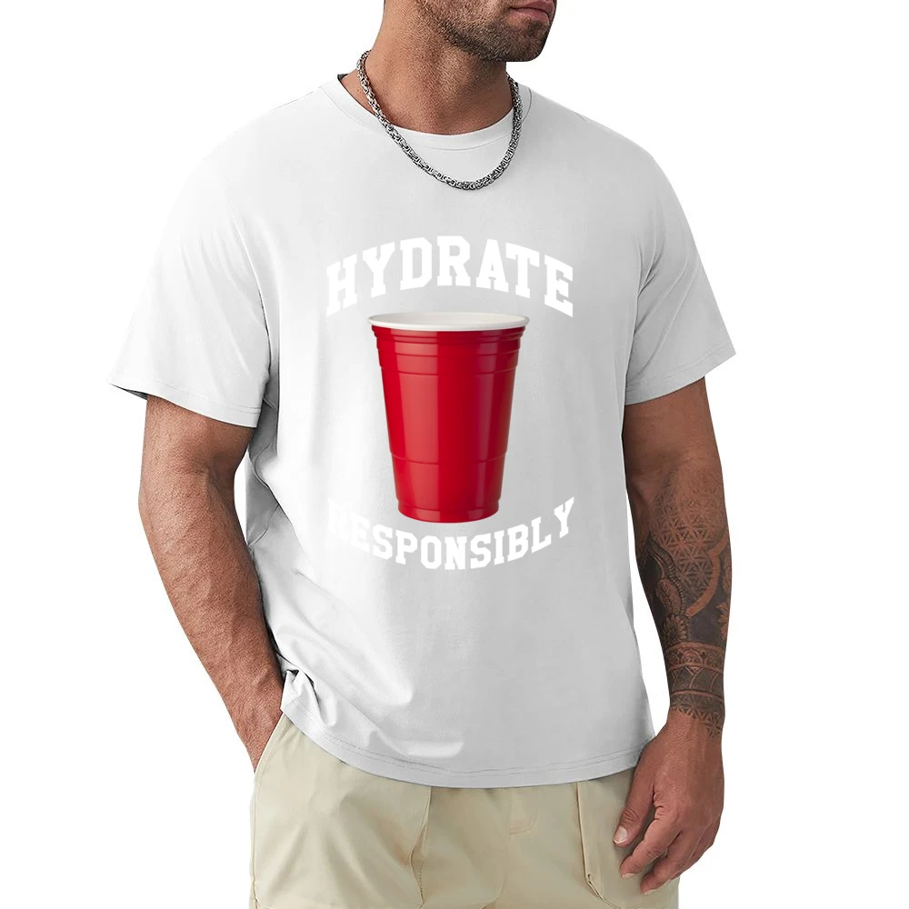 Hydrate Responsibly Funny Red Solo Cup Drinking Party Alcohol Premium Men T-shirt