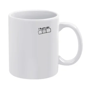 I Forgive You Graphic Love Heart Bandaid Fun Tee Shirt White Mug