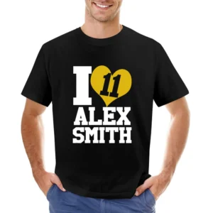 I Heart Love Alex Smith 11 Kansas City Football Fun Graphic Fan T Shir Asian Size Men T-Shirt