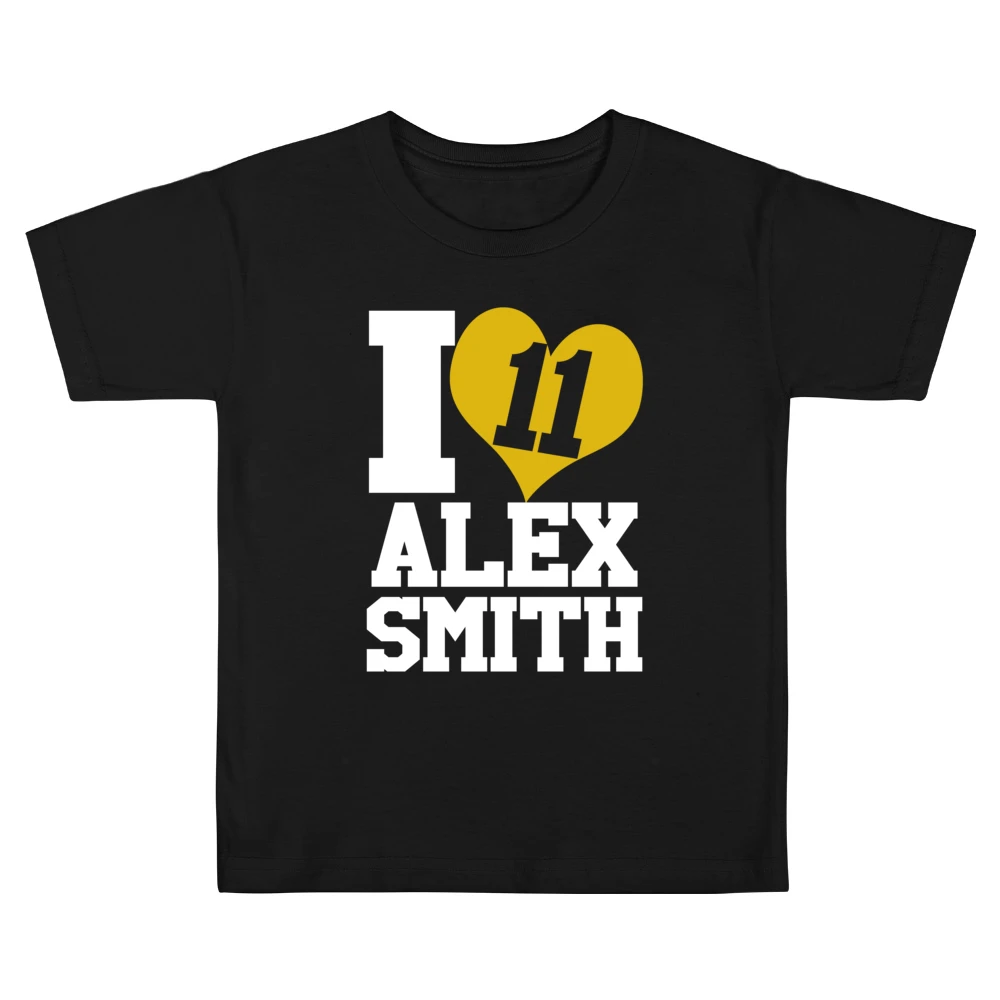 I Heart Love Alex Smith 11 Kansas City Football Fun Graphic Fan T Shir Kids Boys Girls T-Shirt
