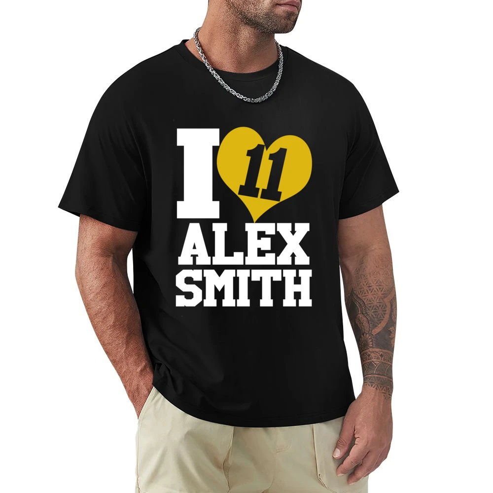I Heart Love Alex Smith 11 Kansas City Football Fun Graphic Fan T Shir Premium Men T-shirt
