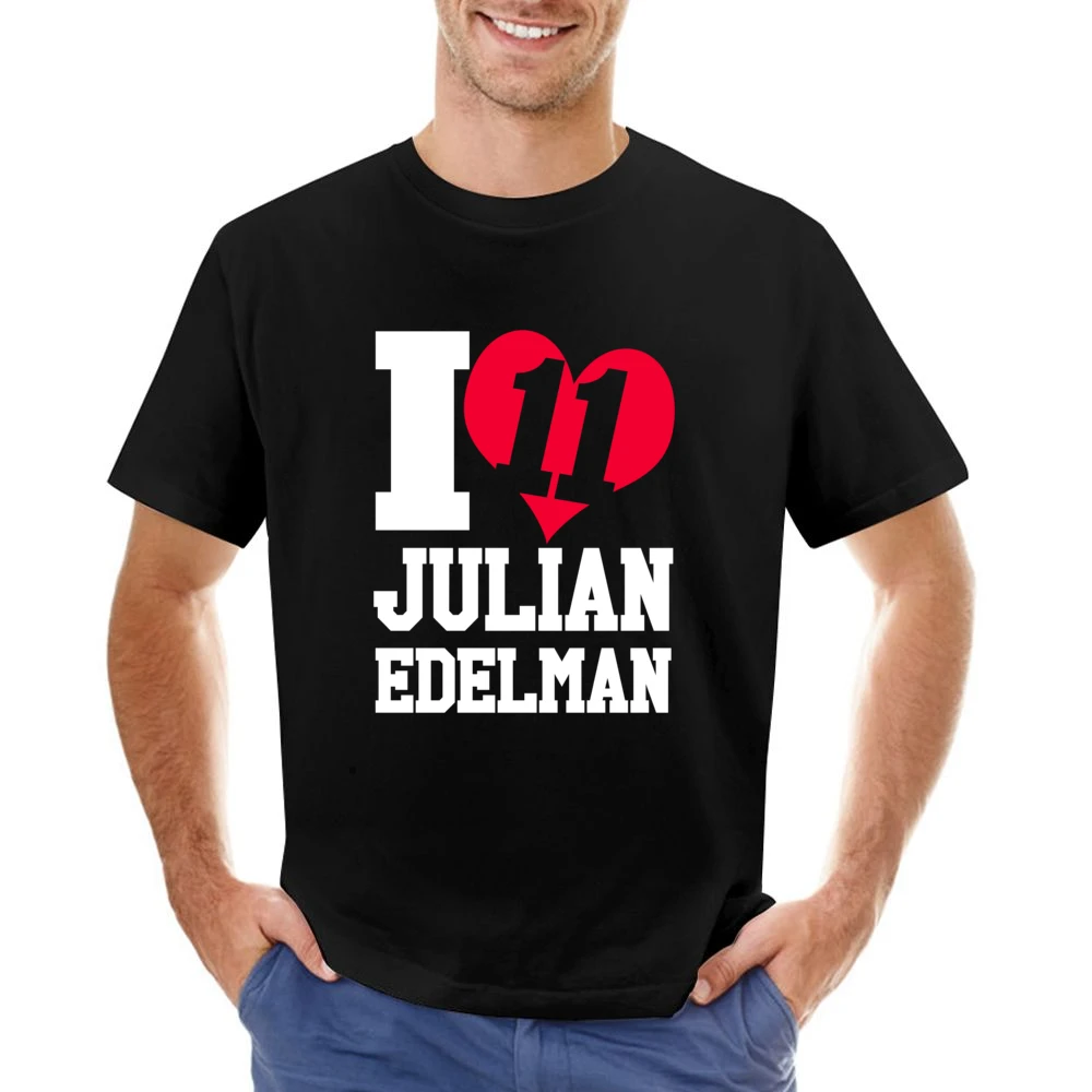 I Heart Love Julian Edelman 11 Fun New England Football Fan Graphic T Asian Size Men T-Shirt