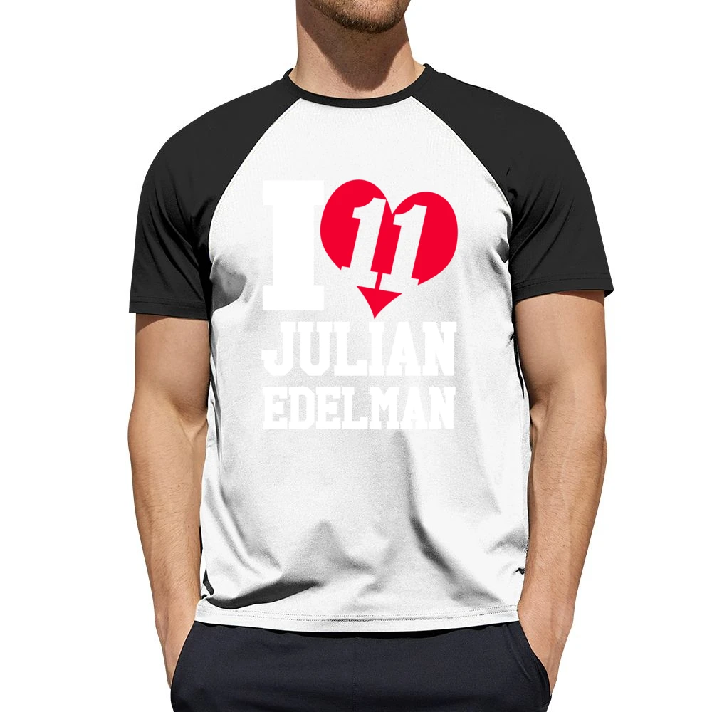 I Heart Love Julian Edelman 11 Fun New England Football Fan Graphic T Men Short Sleeve T-Shirt