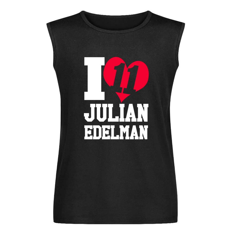 I Heart Love Julian Edelman 11 Fun New England Football Fan Graphic T Men Sleeveless T-Shirt