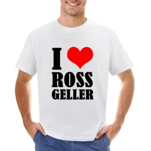 I Heart Love Ross Geller Fun Friends Popular TV Show Asian Size Men T-Shirt