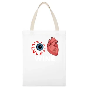 I Love Wine Halloween Tshirt (all Colors And Styles Available) White Canvas Tote Shopping Bag