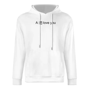 I Love You Ios Question Mark Box Iphone Autocorrect Error Tshirt European Size Men Hoodie