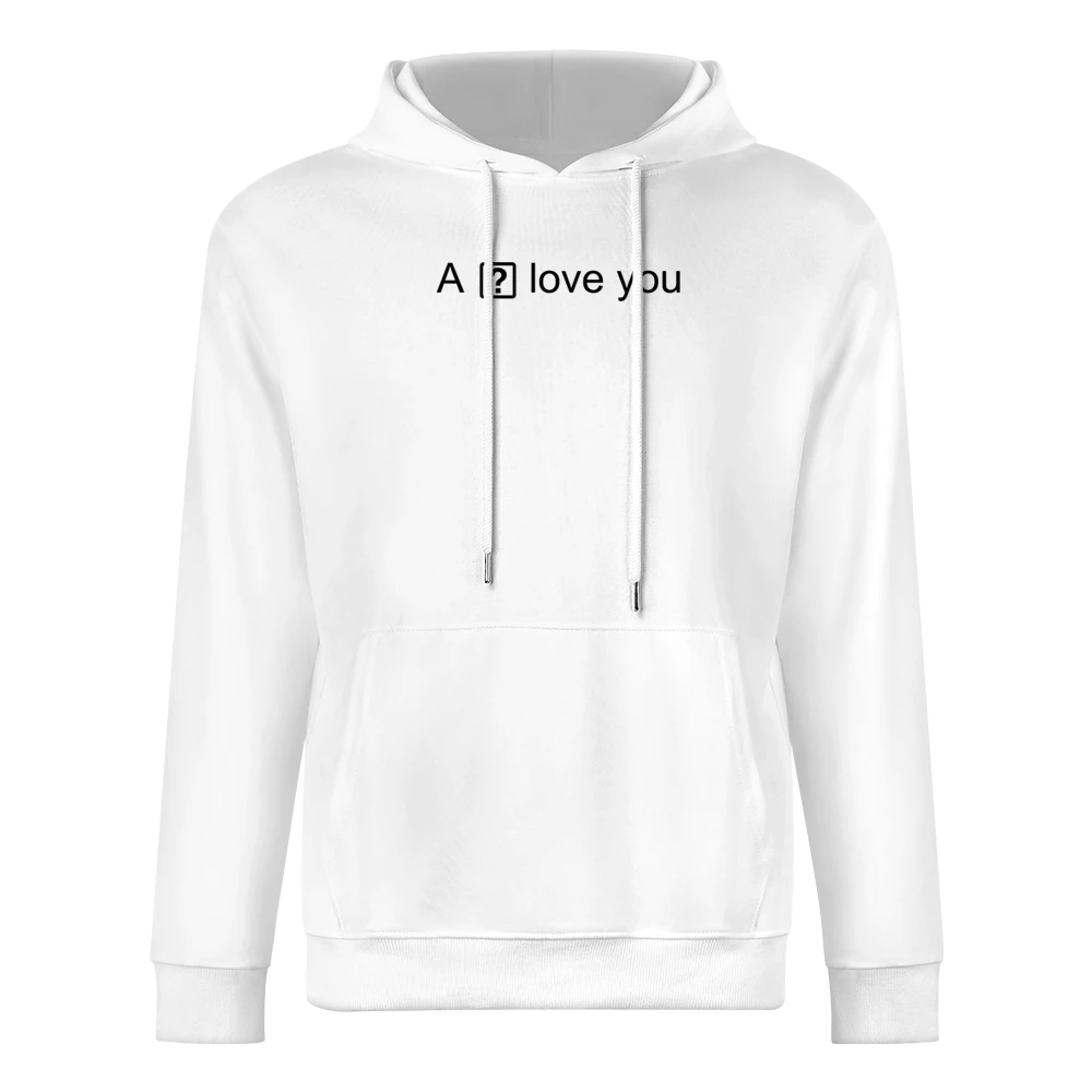 I Love You Ios Question Mark Box Iphone Autocorrect Error Tshirt European Size Men Hoodie