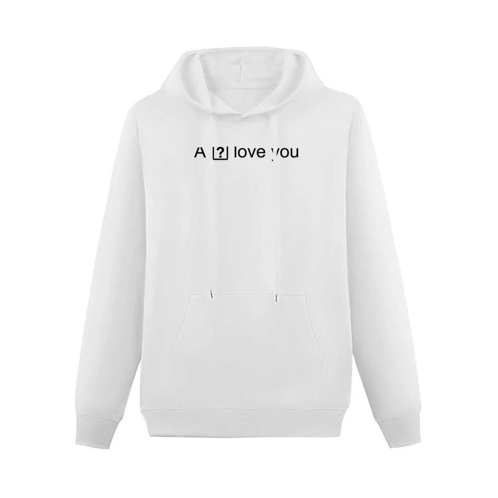 I Love You Ios Question Mark Box Iphone Autocorrect Error Tshirt Men Hoodie With Pocket