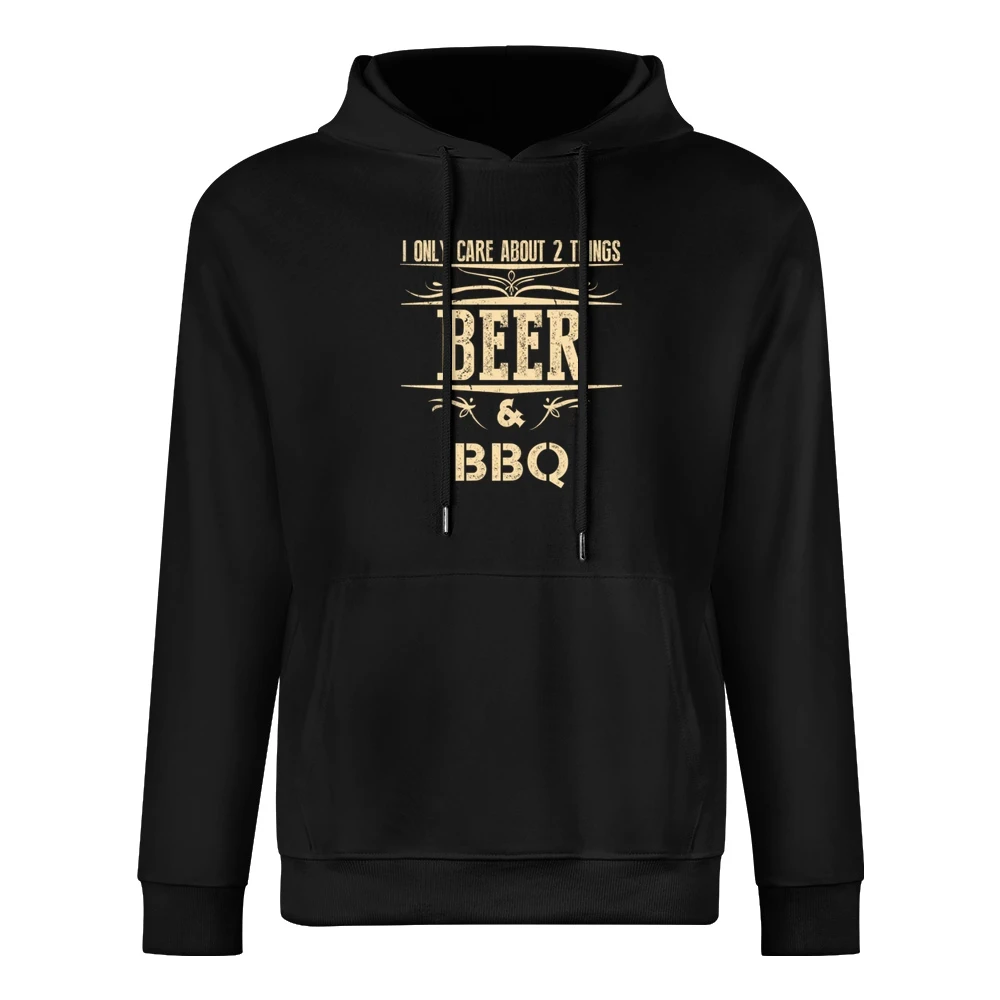 I Only Care About 2 Things Beer And Bbq Apron European Size Men Hoodie