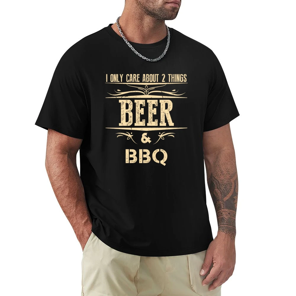 I Only Care About 2 Things Beer And Bbq Apron Premium Men T-shirt