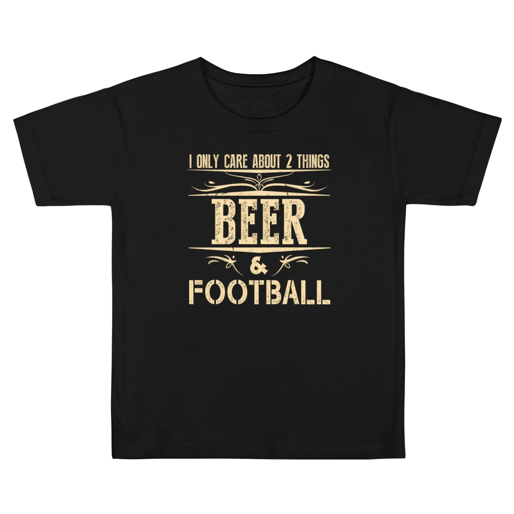 I Only Care About 2 Things Beer And Football Kids Boys Girls T-Shirt