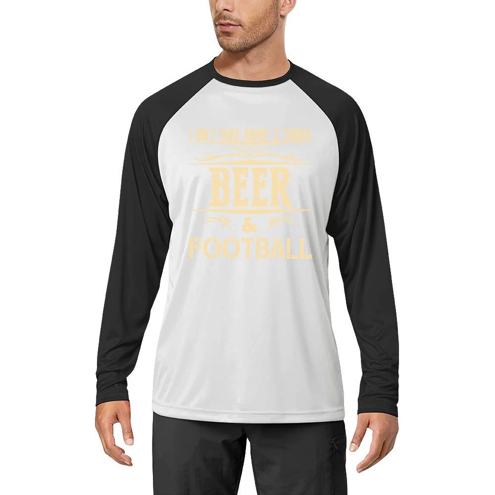I Only Care About 2 Things Beer And Football Men Long Sleeve T-Shirt