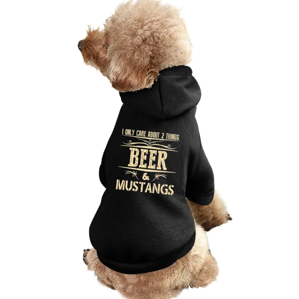 I Only Care About 2 Things Beer And Mustangs Pet Apparel Clothes