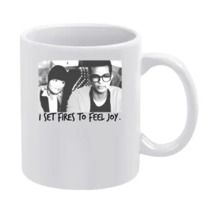 I Set Fires To Feel Joy Lilly And Donald Pitch Perfect Fun Movie T Shi White Mug