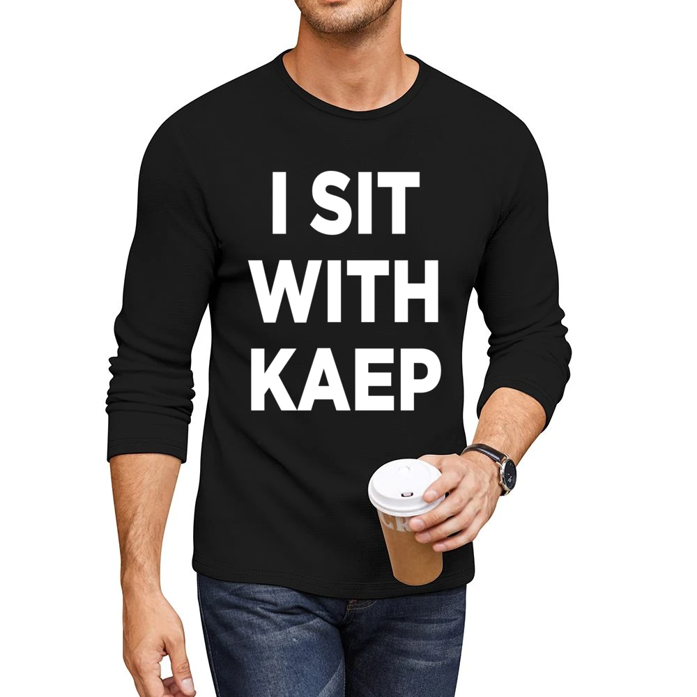 I Sit With Kaep Colin Kaepernick Support National Anthem Protest Footb Men CrewNeck Long Sleeve T-Shirt