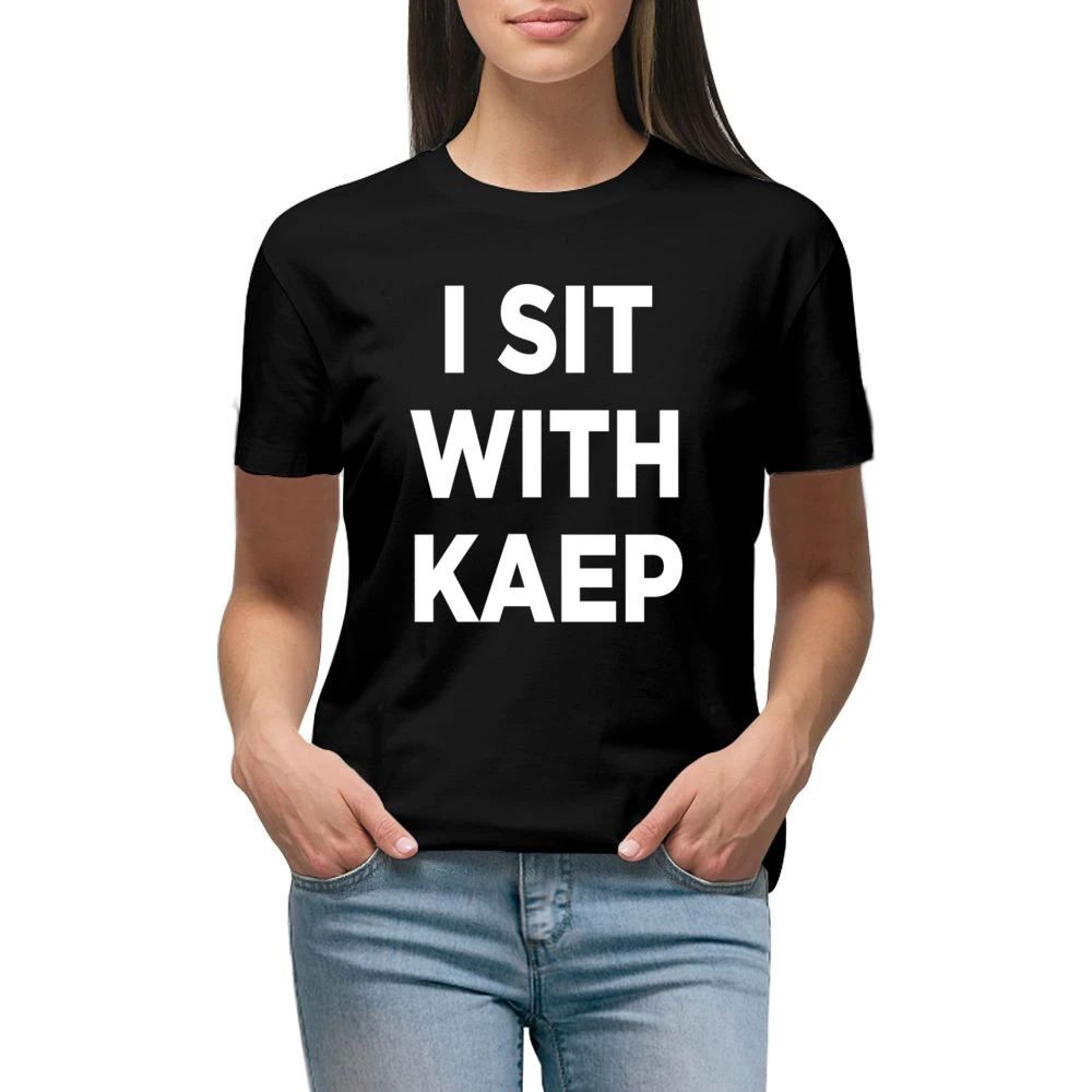 I Sit With Kaep Colin Kaepernick Support National Anthem Protest Footb Premium Women Ladies T-shirt