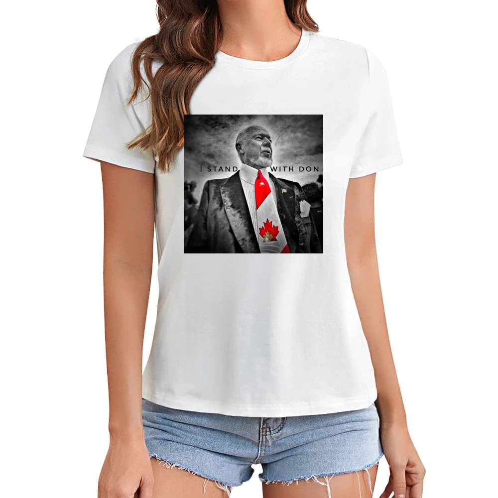 I Stand Don Cherry Fired Hockey Broadcaster Canadian Legend Asian Size Women Ladies T-shirt