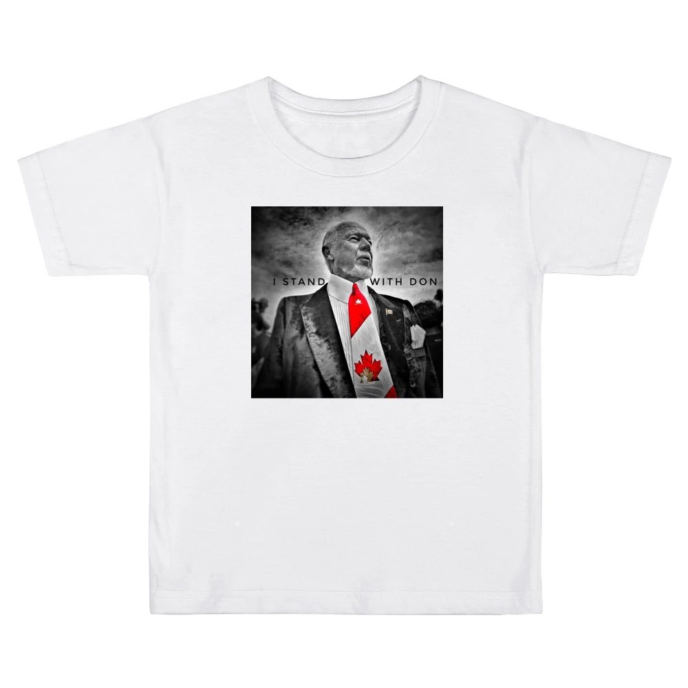 I Stand Don Cherry Fired Hockey Broadcaster Canadian Legend Kids Boys Girls T-Shirt