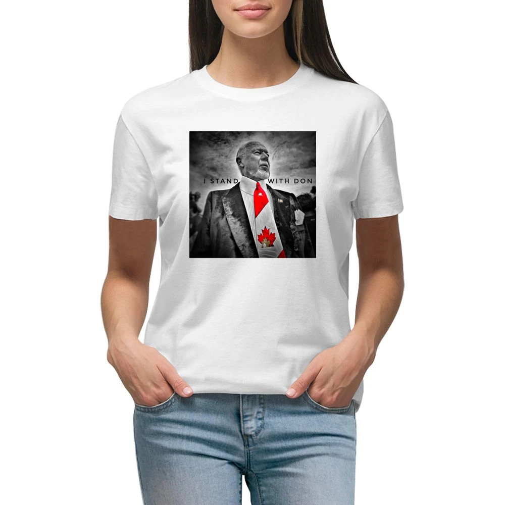 I Stand Don Cherry Fired Hockey Broadcaster Canadian Legend Premium Women Ladies T-shirt