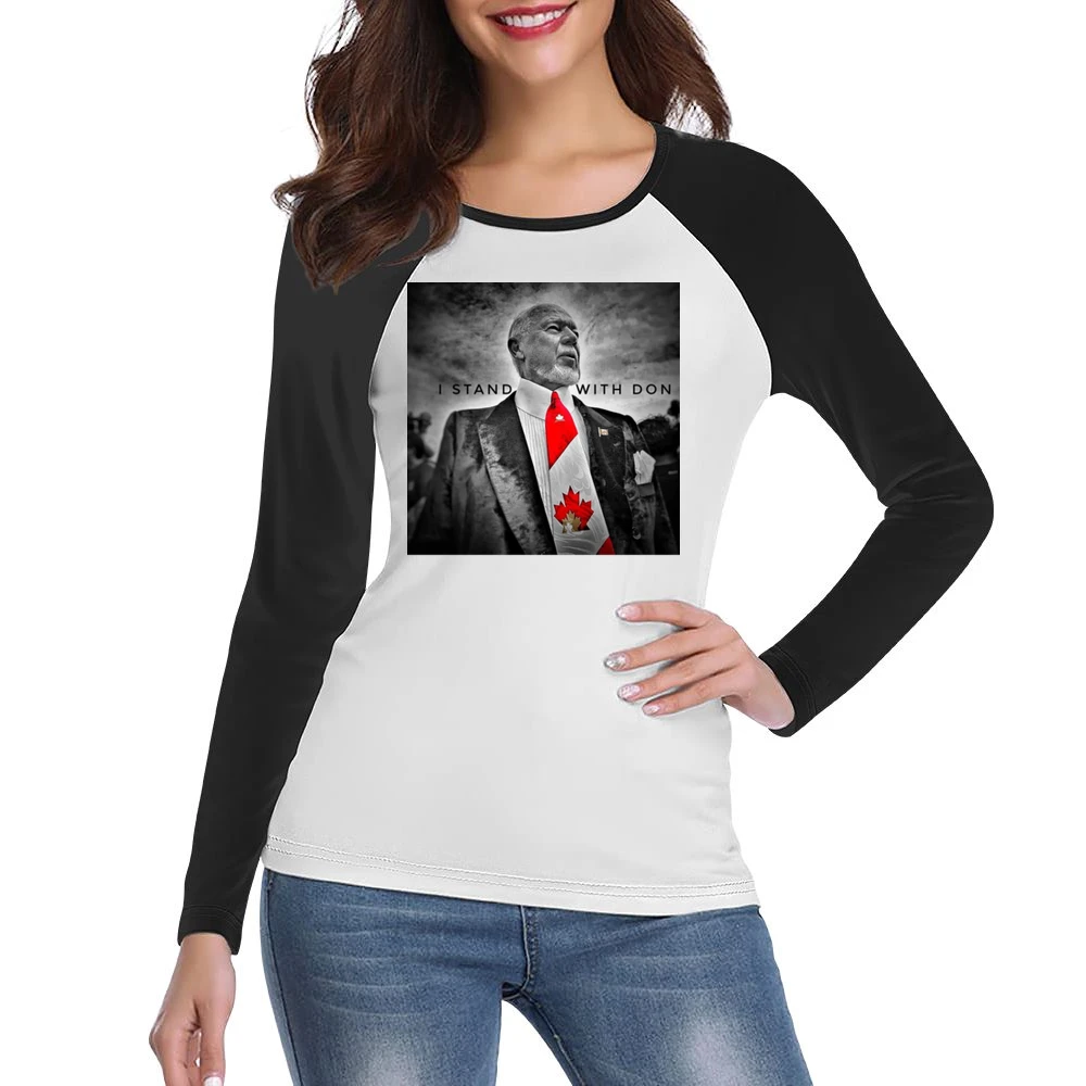 I Stand Don Cherry Fired Hockey Broadcaster Canadian Legend Women Ladies Long Sleeve T-Shirt