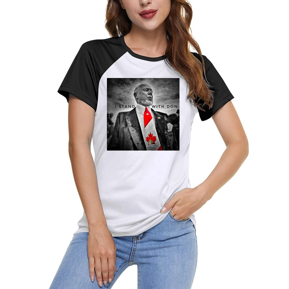 I Stand Don Cherry Fired Hockey Broadcaster Canadian Legend Women Ladies Short Sleeve T-Shirt