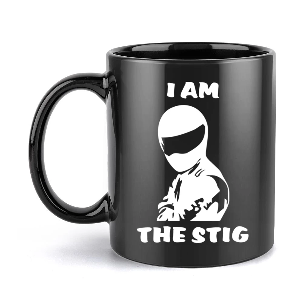I am the Stig (white) Black Mug