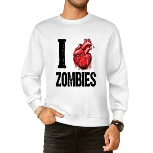 I heart Zombies - Living dead Creature lover European Size Pullover Sweater