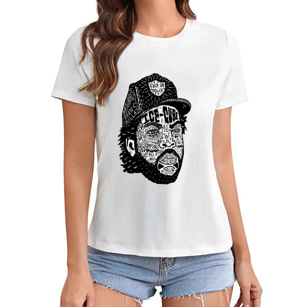 Ice Cube Face Tshirt Asian Size Women Ladies T-shirt