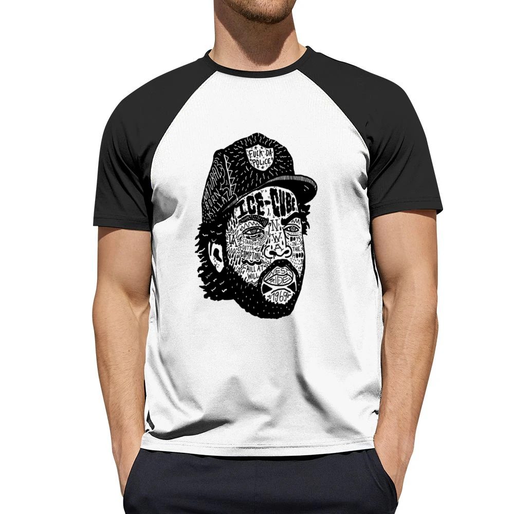 Ice Cube Face Tshirt Men Short Sleeve T-Shirt