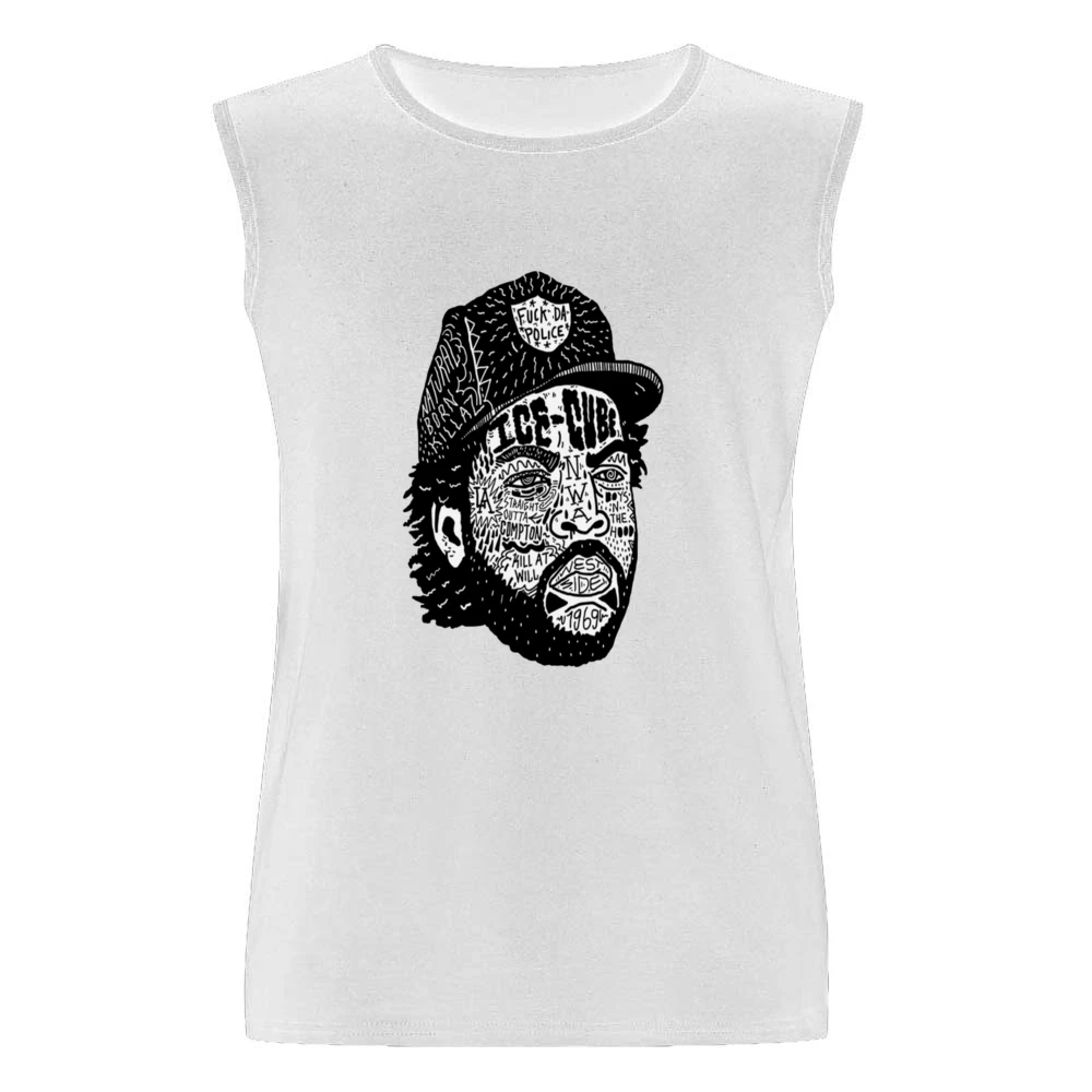 Ice Cube Face Tshirt Men Sleeveless T-Shirt