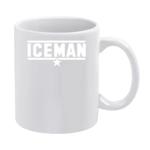 Iceman Retro 80s Top Gun Movie White Mug