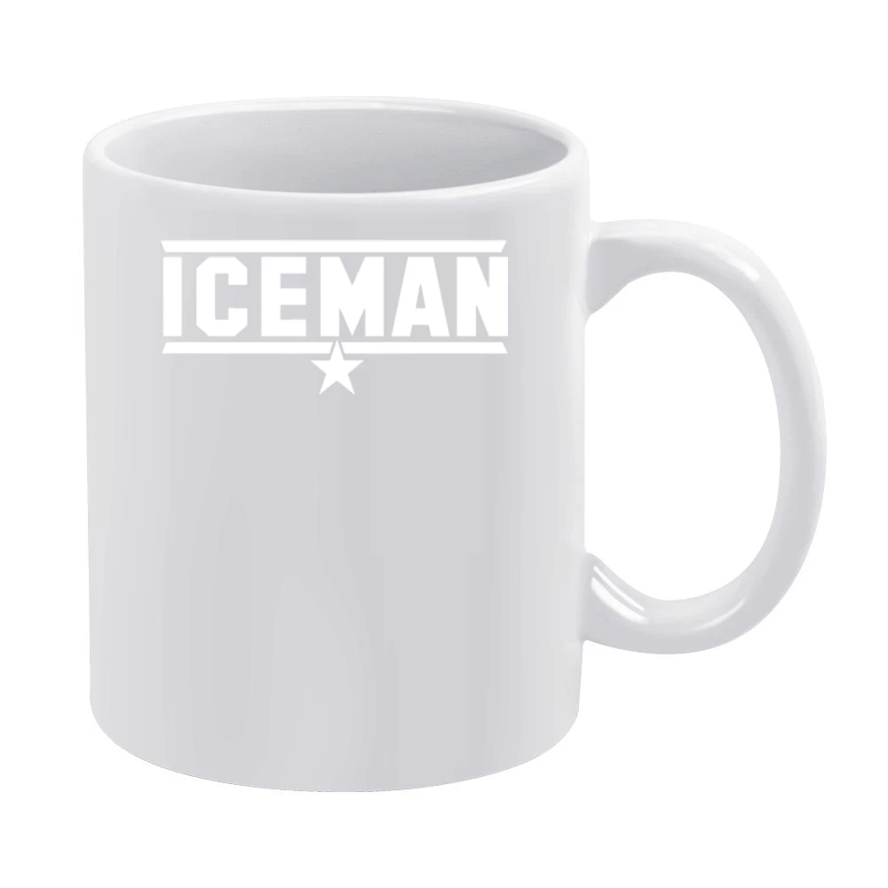 Iceman Retro 80s Top Gun Movie White Mug