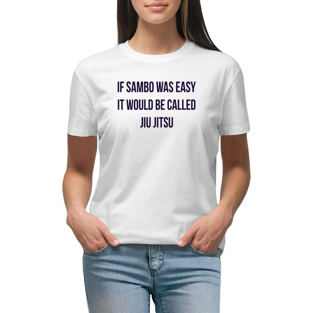 If Sambo Was Easy Would Be Called Jiu Jitsu Khabib Nurmagomedov Ufc Wh Premium Women Ladies T-shirt