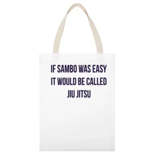 If Sambo Was Easy Would Be Called Jiu Jitsu Khabib Nurmagomedov Ufc Wh White Canvas Tote Shopping Bag