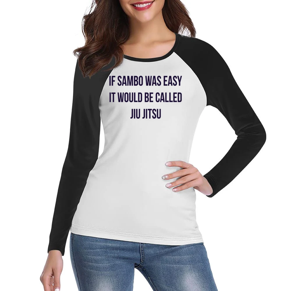 If Sambo Was Easy Would Be Called Jiu Jitsu Khabib Nurmagomedov Ufc Wh Women Ladies Long Sleeve T-Shirt