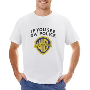 If You See Da Police Warn A Brother Funny Parody Tee Shirt Asian Size Men T-Shirt