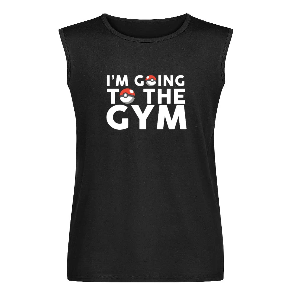 Im Going To The Gym Fun Pokemon Go Apparel Tee Shirt Men Sleeveless T-Shirt