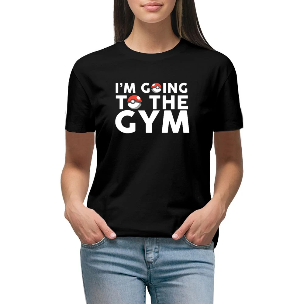 Im Going To The Gym Fun Pokemon Go Apparel Tee Shirt Premium Women Ladies T-shirt