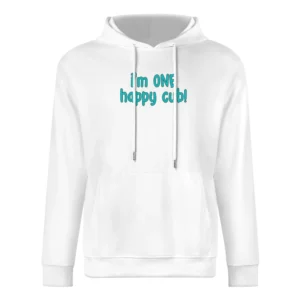 I'm One Happy Cub First Birthday Shirt European Size Men Hoodie