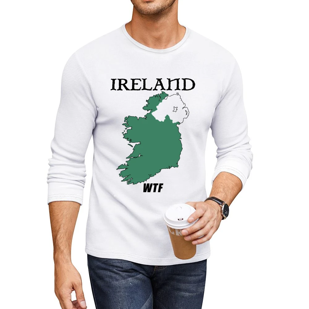Ireland WTF Funny Parody Northern Ireland Boxing Men CrewNeck Long Sleeve T-Shirt