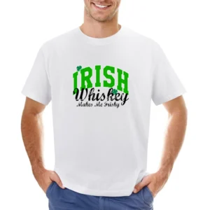 Irish Whiskey Makes Me Frisky Funny Tee Shirt Asian Size Men T-Shirt