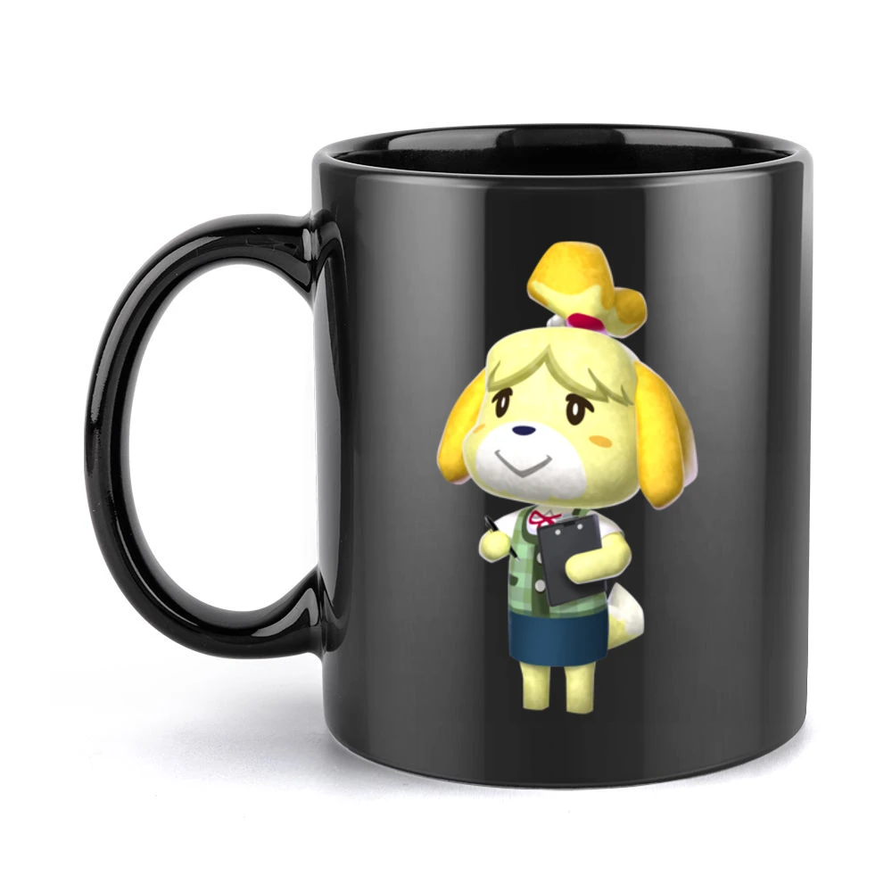 Isabelle From Animal Crossing Nintendo Character Video Game Fan T Shir Black Mug
