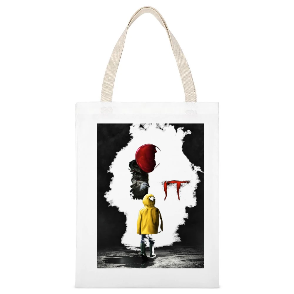 It The Movie T-shirt White Canvas Tote Shopping Bag