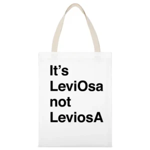 Its LeviOsa Not LeviosA Funny Harry Potter Popular Book Novel Movie Qu White Canvas Tote Shopping Bag